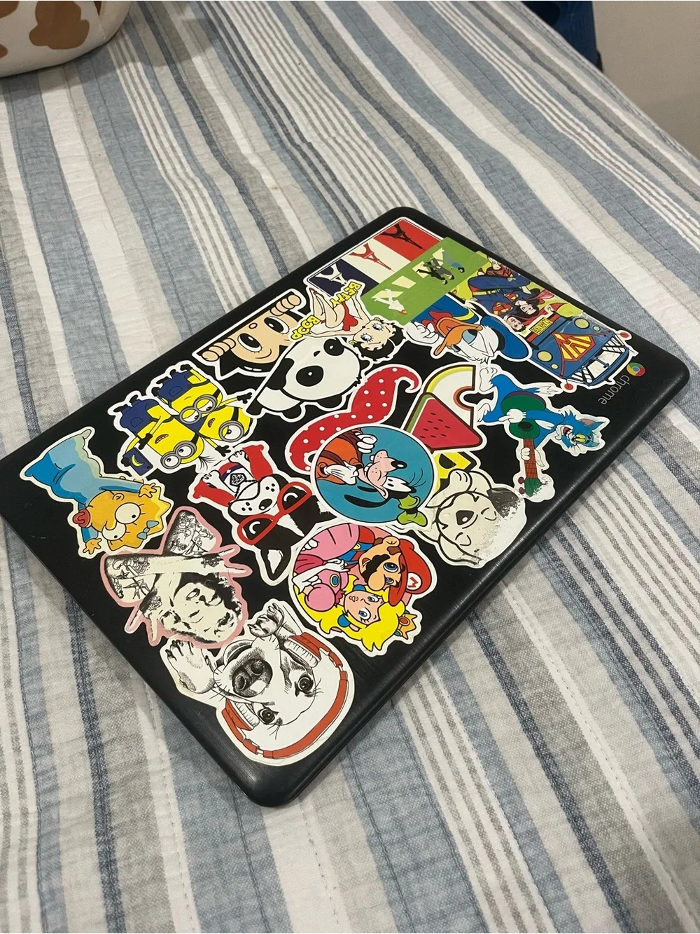 ASUS Black Textured Laptop Bottom Cover with Label Strip